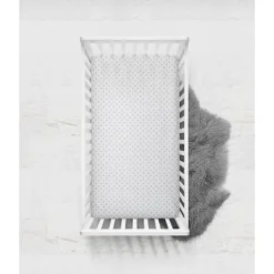 Bacati - Plus Gray Muslin 100 Percent Cotton Universal Baby US Standard Crib Or Toddler Bed Fitted Sheet -Love To Dream Baby Shop GUEST 31f708a0 dce2 42aa b637 a912bd9794db