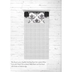 Bacati - Classic Damask Black Gray White 3 Pc Toddler Bed Sheet Set 11 Bacati - Classic Damask Black Gray White 3 Pc Toddler Bed Sheet Set -Love To Dream Baby Shop GUEST 333e9435 f626 4bf6 8ac0 e4a2b338d9bb