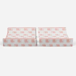 Bacati - Olivia Coral Feathers Quilted Muslin Changing Pad Cover -Love To Dream Baby Shop GUEST 33e10cb8 987b 41eb 95f1 2527eb935ee6