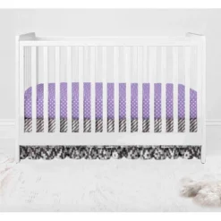 Bacati - Love Gray Lilac 4 Pc Crib Bedding Set With Diaper Caddy -Love To Dream Baby Shop GUEST 34453e37 bd99 4bde 875f 6514374e982d