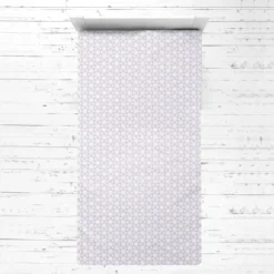 Bacati - Floret Purple Muslin 3 Pc Toddler Bed Sheet Set 100 Percent Cotton