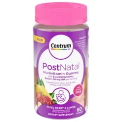 Centrum Biotin And DHA Postnatal Vitamin Gummies - Mixed Berry/Lemon - 60ct