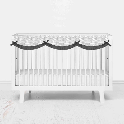 Bacati - Clouds In The City White/Gray Long Side Crib Rail Guard Cover 3 Bacati - Clouds In The City White/Gray Long Side Crib Rail Guard Cover