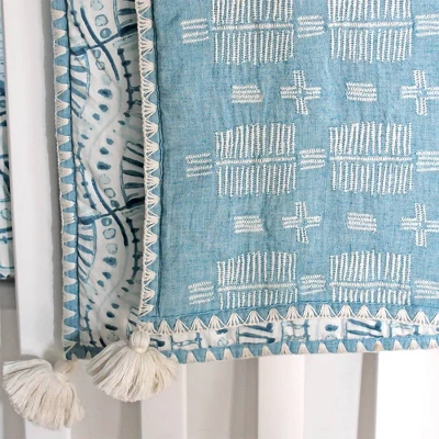 Crane Baby Quilted Baby Reversible Blanket - Caspian Chambray 7 Crane Baby Quilted Baby Reversible Blanket - Caspian Chambray - Image 5