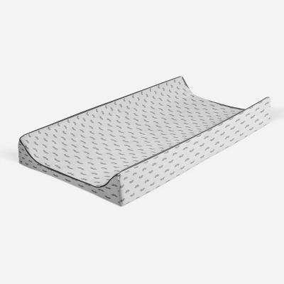Bacati - Mustache Quilted Muslin Changing Pad Cover Gray 8 Bacati - Mustache Quilted Muslin Changing Pad Cover Gray - Image 6