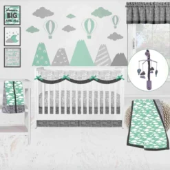Bacati - Clouds In The City Mint//Gray Set Of 2 Small Side Crib Rail Guard Covers 10 Bacati - Clouds In The City Mint//Gray Set Of 2 Small Side Crib Rail Guard Covers -Love To Dream Baby Shop GUEST 3a06e8ac 892c 4978 8d17 6bc2633b9877
