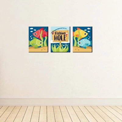 Big Dot Of Happiness Let's Go Fishing - Fish Themed Nursery Wall Art And Kids Room Decor - 7.5 X 10 Inches - Set Of 3 Prints 4 Big Dot Of Happiness Let's Go Fishing - Fish Themed Nursery Wall Art And Kids Room Decor - 7.5 X 10 Inches - Set Of 3 Prints - Image 2
