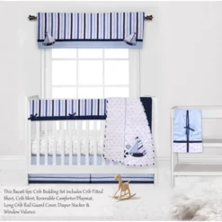 Bacati - Little Sailor Anchor Boat Blue Navy 6 Pc Crib Bedding Set With Long Rail Guard Cover 14 Bacati - Little Sailor Anchor Boat Blue Navy 6 Pc Crib Bedding Set With Long Rail Guard Cover -Love To Dream Baby Shop GUEST 3e3540a5 4aaa 42b1 acf9 9b2be7330fc3