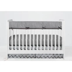 Bacati - Mix N Match Chevron/Dots Long Crib Rail Guard Cover White/Gray -Love To Dream Baby Shop GUEST 3ebb9350 5456 427d baa9 659465b367d2