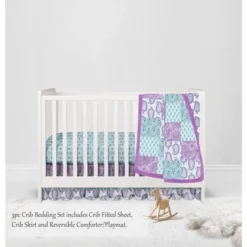 Bacati - Paisley Isabella Purple Lilac Aqua 3 Pc Crib Bedding Set 8 Bacati - Paisley Isabella Purple Lilac Aqua 3 Pc Crib Bedding Set -Love To Dream Baby Shop GUEST 3f45b5f3 8217 4266 852e 6f9bf2e1f05a
