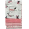 Nuby 4-Pack Pink Pug Girl Receiving Blankets Gift Set