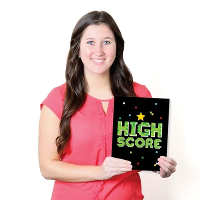 Big Dot Of Happiness Game Zone - Nursery Wall Art And Pixel Video Game Kids Room Decorations - Gift Ideas - 7.5 X 10 Inches - Set Of 3 Prints 6 Big Dot Of Happiness Game Zone - Nursery Wall Art And Pixel Video Game Kids Room Decorations - Gift Ideas - 7.5 X 10 Inches - Set Of 3 Prints - Image 4