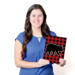 Big Dot Of Happiness Lumberjack - Channel The Flannel - Buffalo Plaid Nursery Wall Art, Kids Room & Cabin Decor - 7.5 X 10 Inches - Set Of 3 Prints -Love To Dream Baby Shop GUEST 416baa17 5d56 4927 97f3 0aa2a83dfbc7