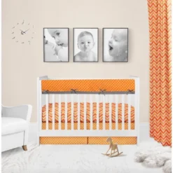 Bacati - Mix N Match Chevron/Dots Crib Rail Guard Set Of 2 Covers Orange/Gray -Love To Dream Baby Shop GUEST 4306eae8 8cb3 4726 b5bc 9cfcb586cfd4 1