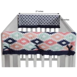 Bacati - Emma Crib Rail Guard Covers Set Of 2 Coral/Mint/Navy 8 Bacati - Emma Crib Rail Guard Covers Set Of 2 Coral/Mint/Navy -Love To Dream Baby Shop GUEST 43fc92ce 20e0 4c2c 9649 588fc3a11df6