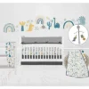 Bacati - Little Dino Boys Teal/Yellow Muslin 6 Pc Crib Bedding Set With Crib Musical Mobile -Love To Dream Baby Shop GUEST 442c9dae f588 465a add0 086a502f527c