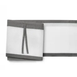 BreathableBaby Breathable Mesh Crib Liner - Deluxe Linen Collection - Charcoal Linen