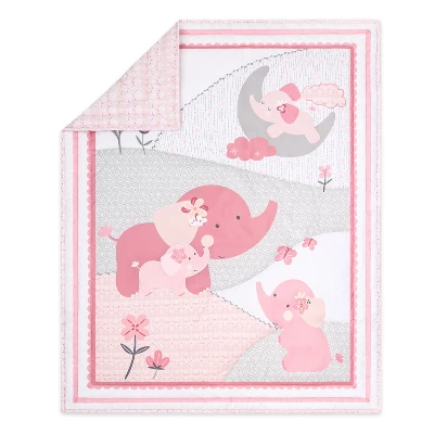 The Peanutshell Pink Elephant Crib Bedding Set, 3pc To 12 Pc, For Girls 8 The Peanutshell Pink Elephant Crib Bedding Set, 3pc To 12 Pc, For Girls - Image 6