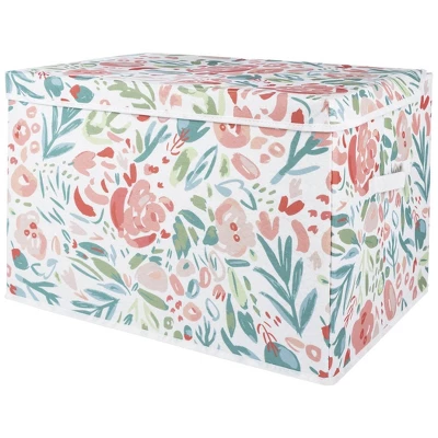 Sammy & Lou Printed Felt Toy Chest - Painterly Floral 3 Sammy & Lou Printed Felt Toy Chest - Painterly Floral