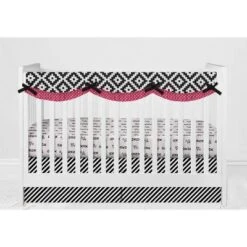 Bacati - Love Black Fuschia 10 Pc Crib Bedding Set With Long Rail Guard Cover 21 Bacati - Love Black Fuschia 10 Pc Crib Bedding Set With Long Rail Guard Cover -Love To Dream Baby Shop GUEST 45bf4175 9783 4216 938d 5ceb04b8b597