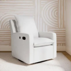 Storkcraft Timeless Side Lever Reclining Glider With USB Charging Port - Ivory -Love To Dream Baby Shop GUEST 46954b73 6379 456b 84c3 5791736ee5c1