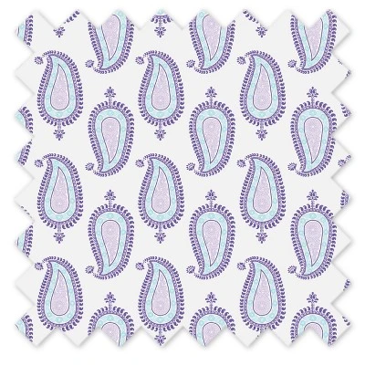 Bacati - Isabella Paisley Aqua/Lilac/Purple Paisley Crib/Toddler Bed Skirt 3 Bacati - Isabella Paisley Aqua/Lilac/Purple Paisley Crib/Toddler Bed Skirt