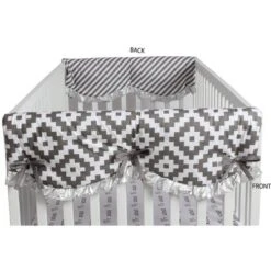 Bacati - Love Gray/Silver Set Of 2 Small Side Crib Rail Guard Covers -Love To Dream Baby Shop GUEST 47bf71a5 87d0 4422 aafe ff9945e5cae6