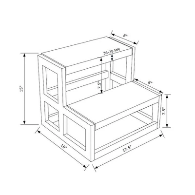 Barberry Wood And Metal Bed Steps - Powell 12 Barberry Wood And Metal Bed Steps - Powell - Image 10