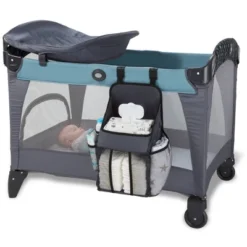 LA Baby Universal Playard Nursery Organizer And Diaper Caddy For Baby's Essentials - Gray -Love To Dream Baby Shop GUEST 4b42a6ce 6492 4db1 84a0 5d0bd705c9d9