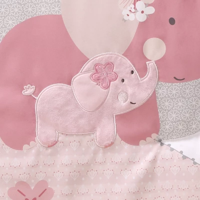 The Peanutshell Pink Elephant Crib Bedding Set, 3pc To 12 Pc, For Girls 3 The Peanutshell Pink Elephant Crib Bedding Set, 3pc To 12 Pc, For Girls