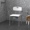 HOMCOM 3-in-1 Shower Chair With Back And Arms, Height Adjustable Bedside Commode, Raised Toilet Seat For Seniors, Disabled -Love To Dream Baby Shop GUEST 4d9048c0 6a8e 4b62 979c 6e6e08880467