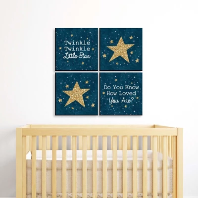 Big Dot Of Happiness Twinkle Twinkle Little Star - Kids Room, Nursery & Home Decor - 11 X 11 Inches Nursery Wall Art - Set Of 4 Prints For Baby's Room 3 Big Dot Of Happiness Twinkle Twinkle Little Star - Kids Room, Nursery & Home Decor - 11 X 11 Inches Nursery Wall Art - Set Of 4 Prints For Baby's Room