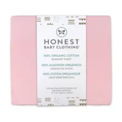 Honest Baby Organic Cotton Bassinet Sheet - Pink