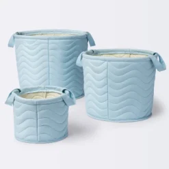 Quilted Fabric Medium Round Storage Basket - Blue - Cloud Island™ -Love To Dream Baby Shop GUEST 50059e14 ed0f 4ece b7c4 6131355149f5