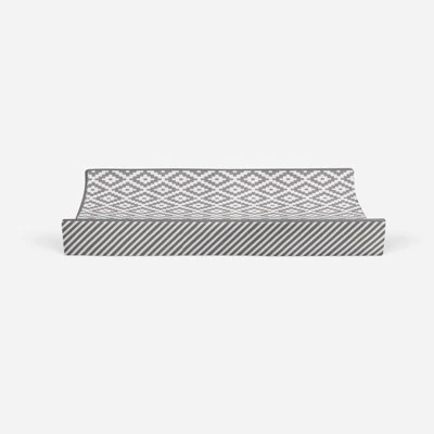 Bacati - Love Gray/White Warp Stripes Changing Pad Cover 6 Bacati - Love Gray/White Warp Stripes Changing Pad Cover - Image 4