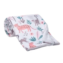 Lambs & Ivy Enchanted Safari Animals White Ultra Soft Jungle Baby Blanket -Love To Dream Baby Shop GUEST 549c7f06 0769 4c51 986b 0201c23a303a