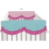 Bacati - Girls Solid Pink/Fuchsia/Aqua Cotton Solid Crib Rail Guard Cover Set Of 2 Small Sides -Love To Dream Baby Shop GUEST 54a07332 5caa 4b01 8bdd 500b70f93a87