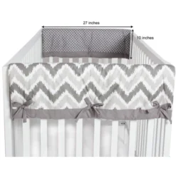 Bacati - Mix N Match Chevron/Dots Crib Rail Guard Set Of 2 Covers White/Gray -Love To Dream Baby Shop GUEST 5524da6c 7219 4a1b 9e8e 0e4cee2ef5f4