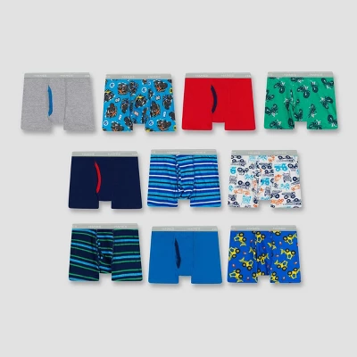 Hanes Toddler Boys' 10pk Boxer Briefs - Colors May Vary 5 Hanes Toddler Boys' 10pk Boxer Briefs - Colors May Vary - Image 3
