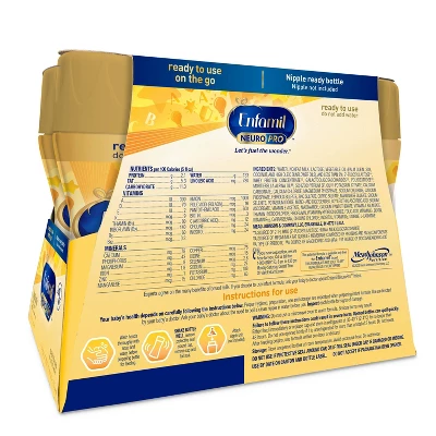 Enfamil NeuroPro Ready To Feed Infant Formula Bottles - 8 Fl Oz Each/6ct 11 Enfamil NeuroPro Ready To Feed Infant Formula Bottles - 8 Fl Oz Each/6ct - Image 9