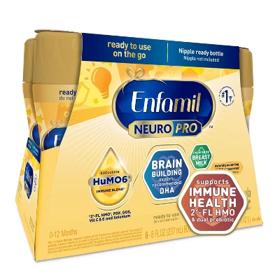 Enfamil NeuroPro Ready To Feed Infant Formula Bottles - 8 Fl Oz Each/6ct 6 Enfamil NeuroPro Ready To Feed Infant Formula Bottles - 8 Fl Oz Each/6ct - Image 4