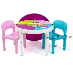 3pc Kids' 2 In 1 Round Activity Table With Chairs - Humble Crew -Love To Dream Baby Shop GUEST 5b7a9ad8 e51f 4e15 b7c3 a9a1eafae3e8