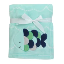 Lambs & Ivy Oceania Blue Turquoise Coral Fleece Baby Blanket With Fish -Love To Dream Baby Shop GUEST 5bf1d0ed 0620 4160 bb27 451ecb4876d7