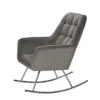 Gift Mark Deluxe Adult Rocking Chair With Chrome Legs - Gray