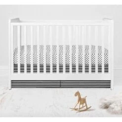 Bacati - Dots Stripes Black/White 10 Pc Crib Bedding Set With Long Rail Guard Cover -Love To Dream Baby Shop GUEST 5c52b0e0 ace0 422c afba 7792a65bb871