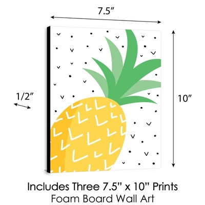 Big Dot Of Happiness Tropical Pineapple - Nursery Wall Art, Kids Room Decor And Summer Home Decorations Ideas - 7.5 X 10 Inches - Set Of 3 Prints 5 Big Dot Of Happiness Tropical Pineapple - Nursery Wall Art, Kids Room Decor And Summer Home Decorations Ideas - 7.5 X 10 Inches - Set Of 3 Prints - Image 3