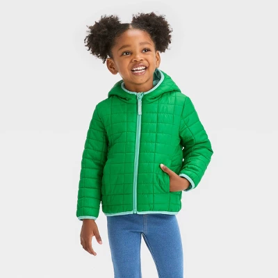 Toddler Puffer Jacket - Cat & Jack™ Green 5 Toddler Puffer Jacket - Cat & Jack™ Green - Image 3