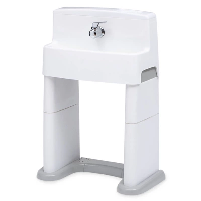 Delta Children PerfectSize 3-in-1 Convertible Sink, Step Stool And Bath Toy For Toddlers/Kids' Perfect For Potty Training - White/Gray 9 Delta Children PerfectSize 3-in-1 Convertible Sink, Step Stool And Bath Toy For Toddlers/Kids' Perfect For Potty Training - White/Gray - Image 7