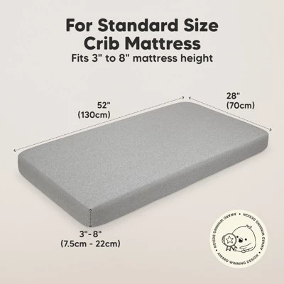 KeaBabies 2pk Soothe Fitted Crib Sheets Neutral, Organic Baby Crib Sheets, Fits Standard Nursery Baby Mattress 4 KeaBabies 2pk Soothe Fitted Crib Sheets Neutral, Organic Baby Crib Sheets, Fits Standard Nursery Baby Mattress - Image 2