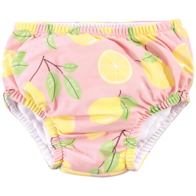 Hudson Baby Infant And Toddler Girl Swim Diapers, Pink Lemons 4 Hudson Baby Infant And Toddler Girl Swim Diapers, Pink Lemons - Image 2
